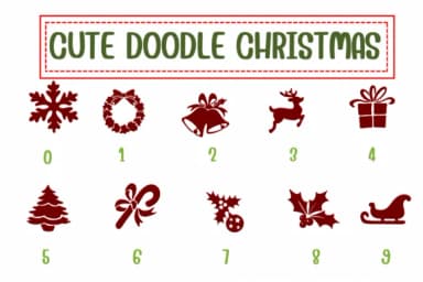 Cute Doodle Christmas by PraewDesigns — Dingbats Font — thumbnail 4