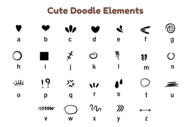 Cute Doodle Elements by Nun Sukhwan — Dingbats Font — thumbnail 3