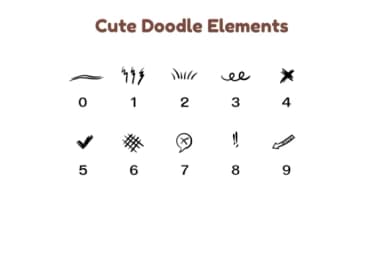 Cute Doodle Elements by Nun Sukhwan — Dingbats Font — thumbnail 4