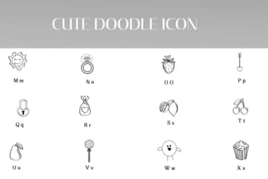 Cute Doodle Icons by Heartcraft Atelier — Dingbats Font — thumbnail 3