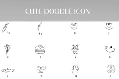 Cute Doodle Icons by Heartcraft Atelier — Dingbats Font — thumbnail 4