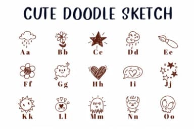 Cute Doodle Sketch by CHANOK — Dingbats Font — thumbnail 2