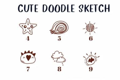 Cute Doodle Sketch by CHANOK — Dingbats Font — thumbnail 4