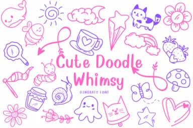 Cute Doodle Whimsy by CHANOK — Dingbats Font — thumbnail 1