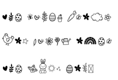 Cute Easter Doodle by Fox7 — Dingbats Font — thumbnail 6