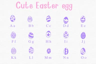 Cute Easter Egg by Nongyao — Dingbats Font — thumbnail 2