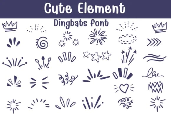 Cute Element by Sontaya — Dingbats Font