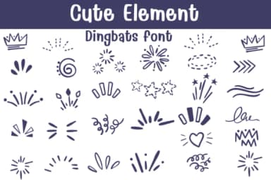 Cute Element by Sontaya — Dingbats Font — thumbnail 1