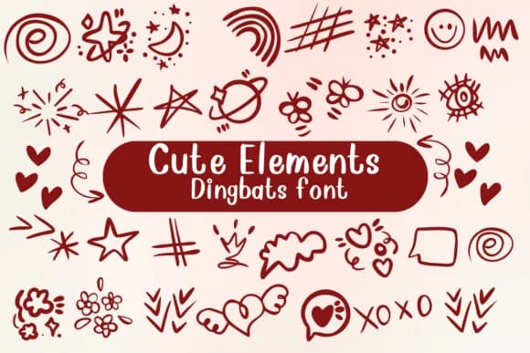 Cute Elements by Nongyao — Dingbats Font