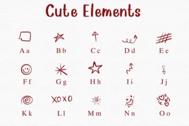 Cute Elements by Nongyao — Dingbats Font — thumbnail 2