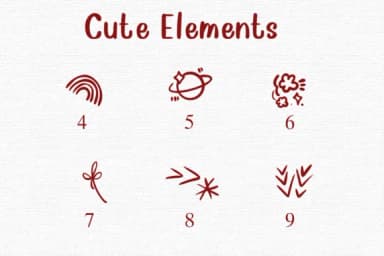Cute Elements by Nongyao — Dingbats Font — thumbnail 4
