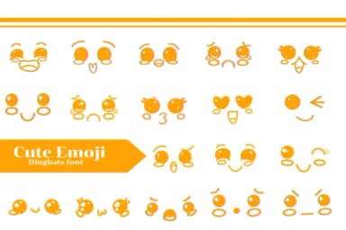 Cute Emoji by Apiwat Type — Dingbats Font — thumbnail 1