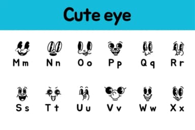 Cute Eye by Chonada — Dingbats Font — thumbnail 3