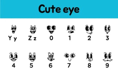 Cute Eye by Chonada — Dingbats Font — thumbnail 4