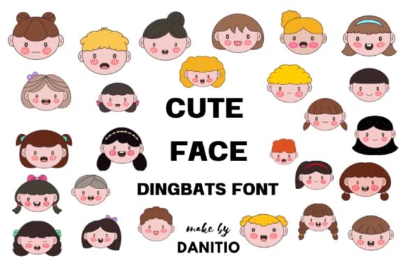 Cute Face by danita.kukkai — Dingbats Font