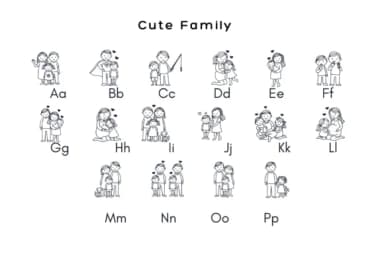 Cute Family Doodles by Pui Art — Dingbats Font — thumbnail 6