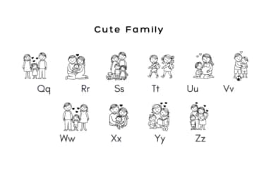 Cute Family Doodles by Pui Art — Dingbats Font — thumbnail 7