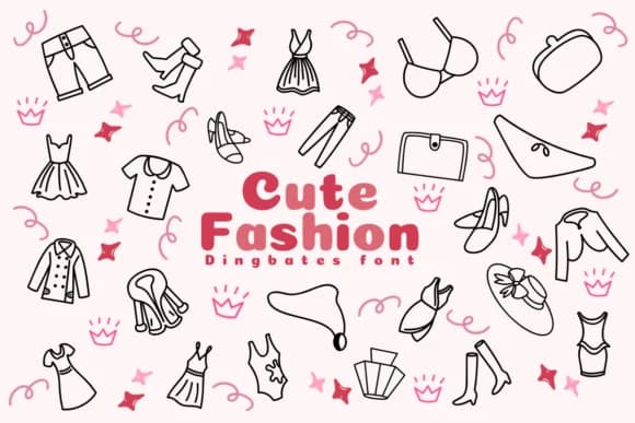 Cute Fashion by Chonada — Dingbats Font