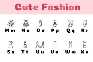Cute Fashion by Chonada — Dingbats Font — thumbnail 3