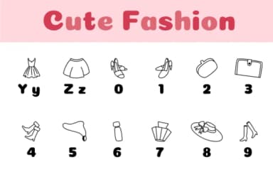 Cute Fashion by Chonada — Dingbats Font — thumbnail 4