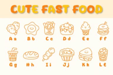 Cute Fast Food by Chonada — Dingbats Font — thumbnail 2