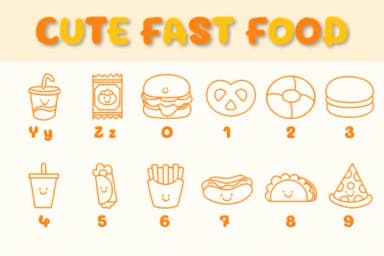 Cute Fast Food by Chonada — Dingbats Font — thumbnail 4