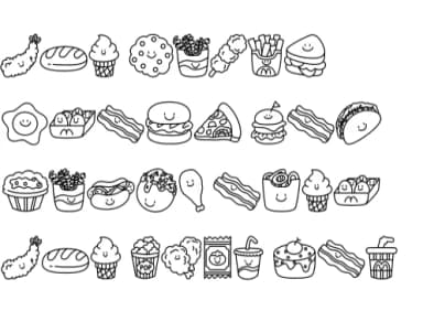 Cute Fast Food by Chonada — Dingbats Font — thumbnail 8