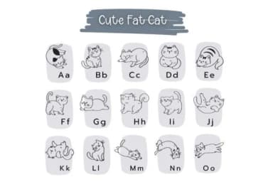 Cute Fat Cat by Pui Art — Dingbats Font — thumbnail 2