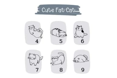 Cute Fat Cat by Pui Art — Dingbats Font — thumbnail 4