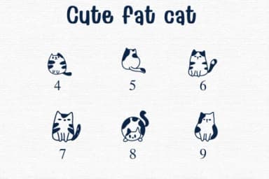 Cute Fat Cat by Sontaya — Dingbats Font — thumbnail 4