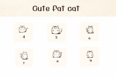 Cute Fat Cat by Ketsarin — Dingbats Font — thumbnail 4