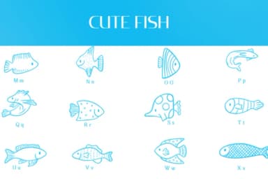 Cute Fish by Heartcraft Atelier — Dingbats Font — thumbnail 3