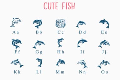 Cute Fish by Nongyao — Dingbats Font — thumbnail 2