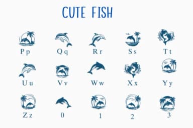 Cute Fish by Nongyao — Dingbats Font — thumbnail 3