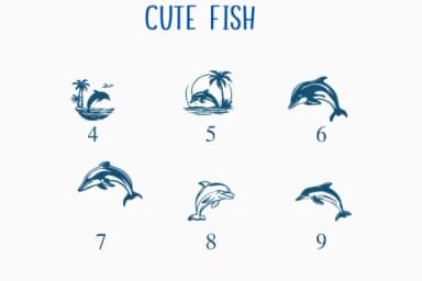 Cute Fish by Nongyao — Dingbats Font — thumbnail 4