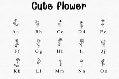 Cute Flower by Sontaya — Dingbats Font — thumbnail 2