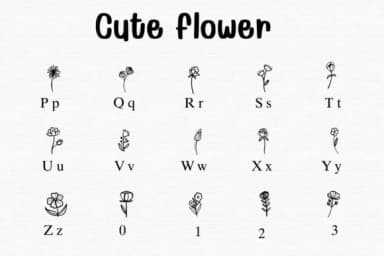 Cute Flower by Sontaya — Dingbats Font — thumbnail 3