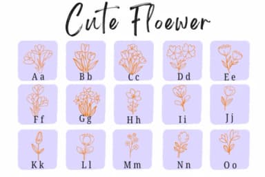 Cute Flower by Suphitchaya — Dingbats Font — thumbnail 2