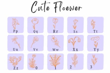 Cute Flower by Suphitchaya — Dingbats Font — thumbnail 3