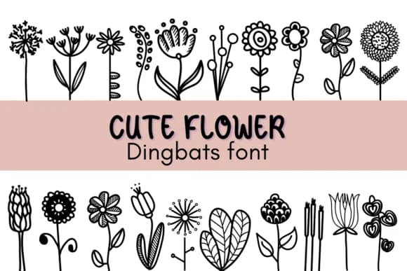 Cute Flower by Nun Sukhwan — Dingbats Font