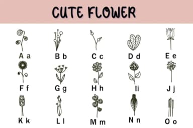 Cute Flower by Nun Sukhwan — Dingbats Font — thumbnail 2