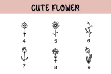 Cute Flower by Nun Sukhwan — Dingbats Font — thumbnail 4