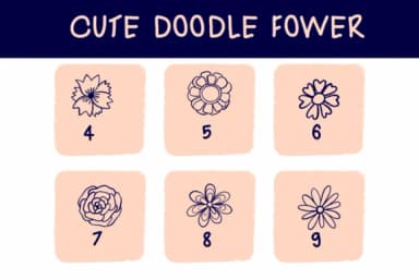 Cute Flower Doodle by Sirinart — Dingbats Font — thumbnail 4