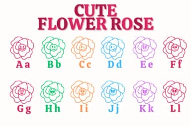 Cute Flower Rose by Chonada — Dingbats Font — thumbnail 2