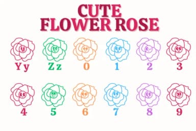 Cute Flower Rose by Chonada — Dingbats Font — thumbnail 4