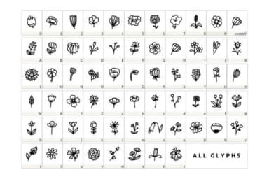 Cute Flowers by YandiDesigns — Dingbats Font — thumbnail 2