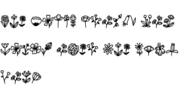 Cute Flowers by YandiDesigns — Dingbats Font — thumbnail 6