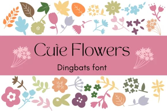 Cute Flowers by Nun Sukhwan — Dingbats Font