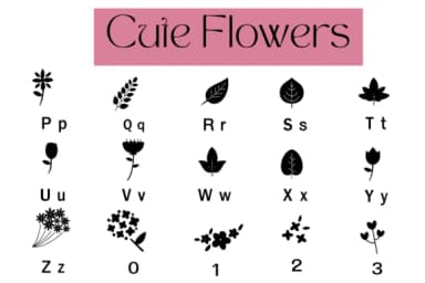 Cute Flowers by Nun Sukhwan — Dingbats Font — thumbnail 3