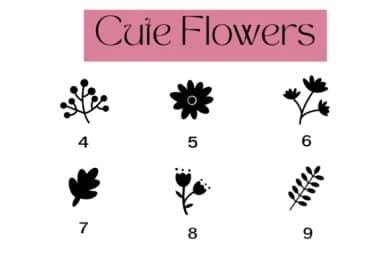 Cute Flowers by Nun Sukhwan — Dingbats Font — thumbnail 4